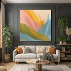 Abstrakte Digitale Kunst Mit Vibranten Farben Und Dynamischen Bruesten