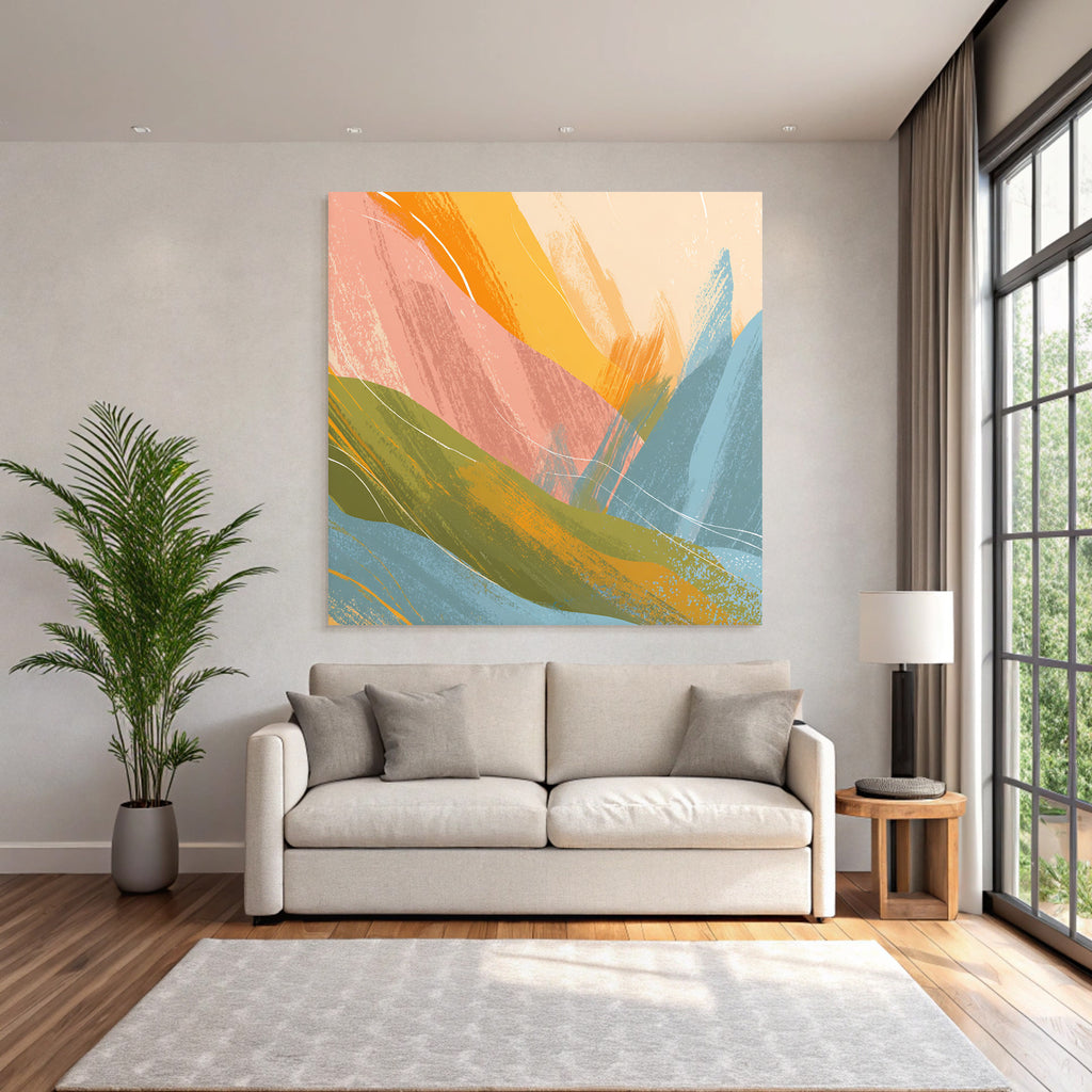 Abstrakte Digitale Kunst Mit Vibranten Farben Und Dynamischen Bruesten
