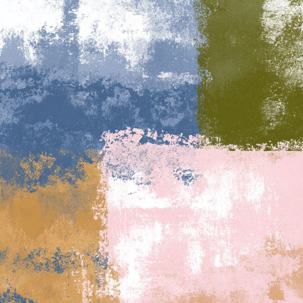 Abstraktes Design Patchwork Verschiedene Farben Blau Gruen Rosa Weiss Braun | Digital Art | Kunstgattungen
