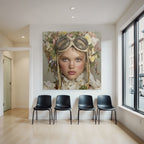 Blumen Hair Accessoire Steampunk Portrait Weichlicht Elegantes Outfit
