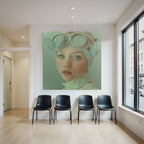 Fantasy Portrait Mit Butterfly Goggles Und Zarten Farben
