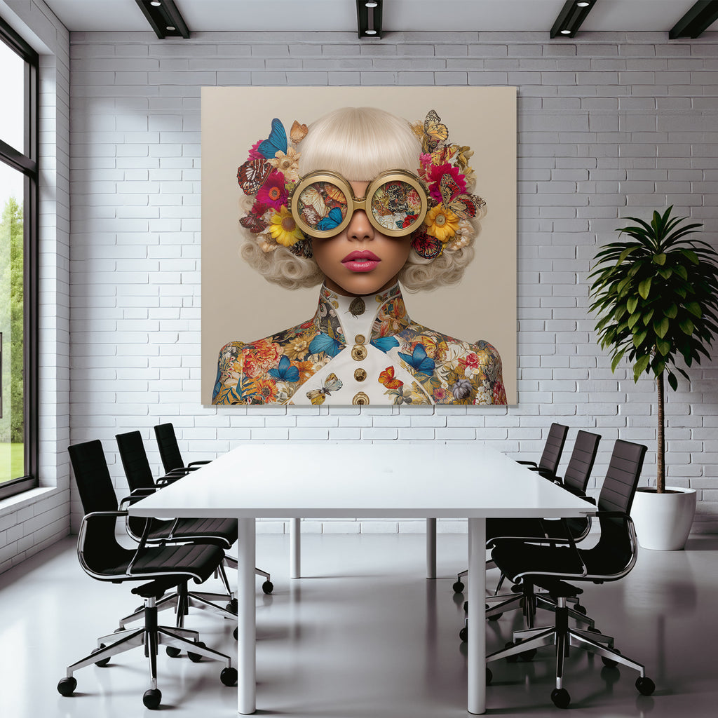 Fashion Forward Individual Mit Blumen Und Butterflies