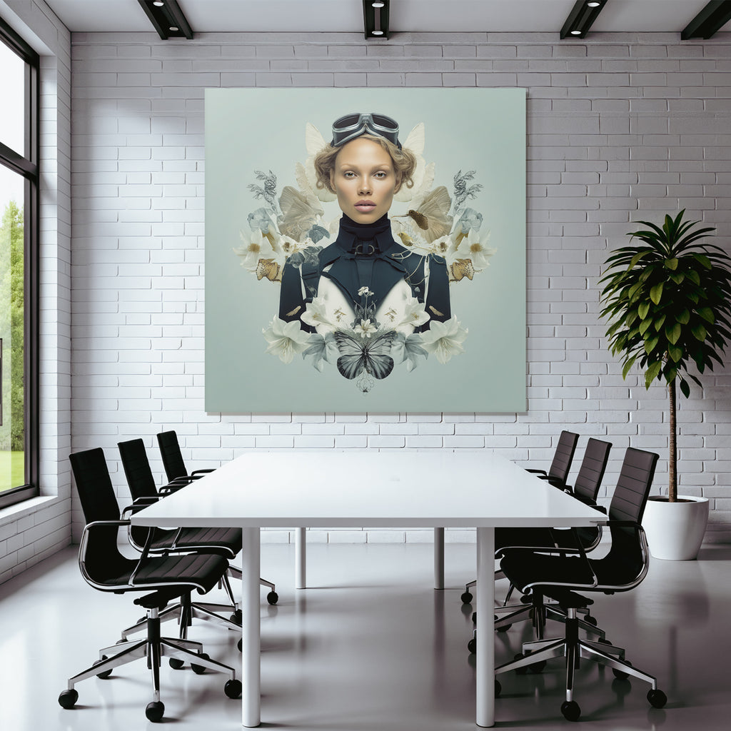 Moderne Surrealistische Fashion Und Natur Transformation