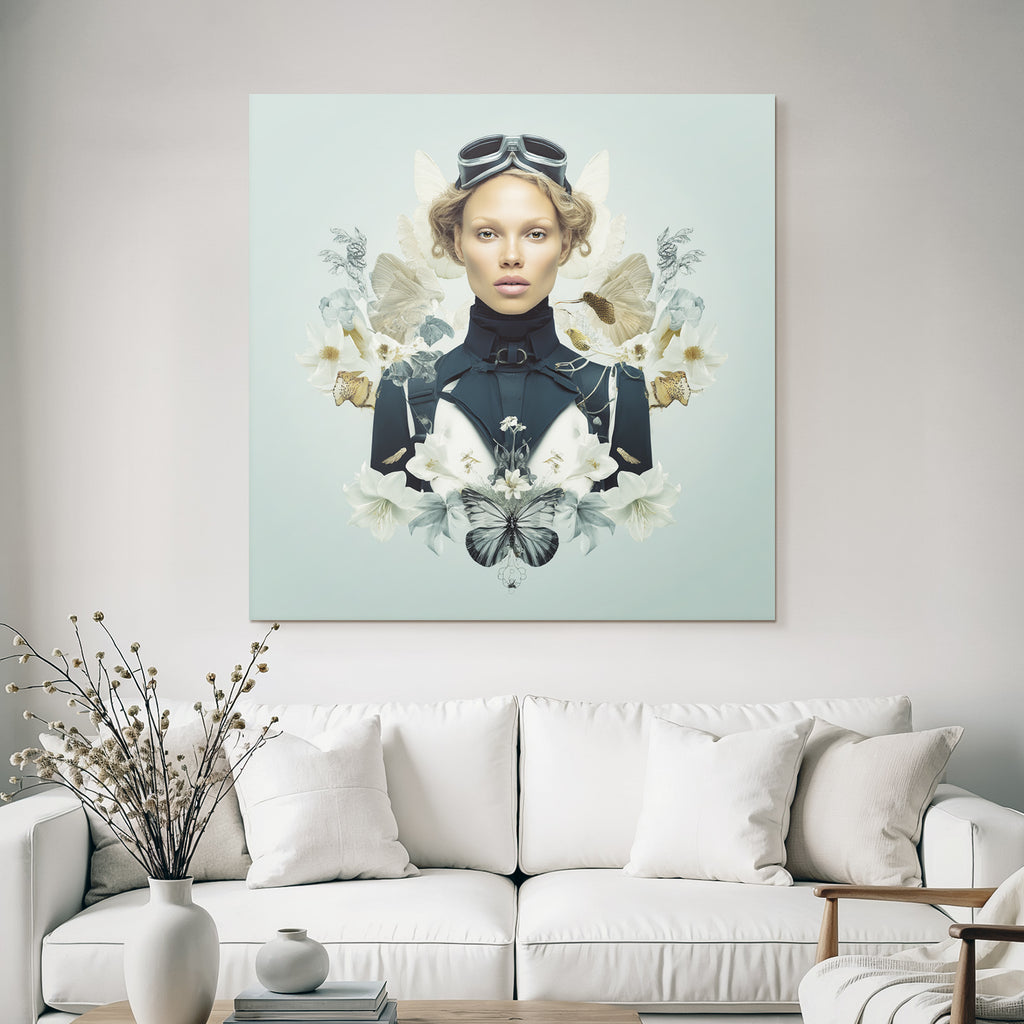 Moderne Surrealistische Fashion Und Natur Transformation