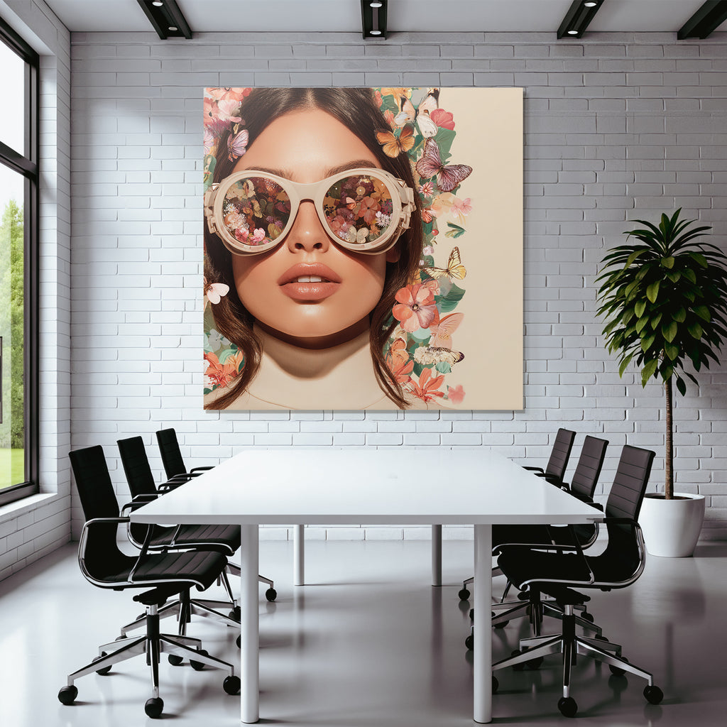 close-up sunglasses flowers butterflies fashionable fresh