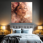 Portrait Mit Blumenkranz Und Sanfter Belichtung