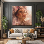 Portrait Mit Blumenkranz Und Sanfter Belichtung