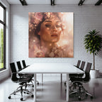 Portrait Mit Blumenkranz Und Sanfter Belichtung