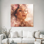 Portrait Mit Blumenkranz Und Sanfter Belichtung