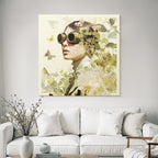 Steampunk Goggles Blumen Und Schmetterlinge Fantasy Kunst