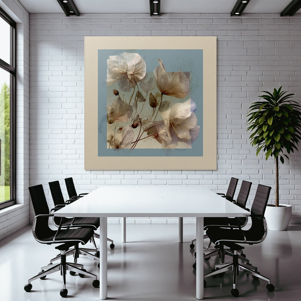 Zarte Flora Mit Transparenten Blueten Vor Hintergrund Gradienten