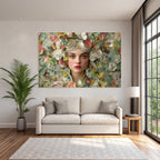 Frau Mit Blumen Und Schmetterling Kostuem Fantasy Natursymbolik