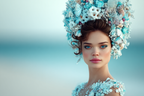 Modele Meeres Headdress In Natur Setting | Digital Art | Kunstgattungen