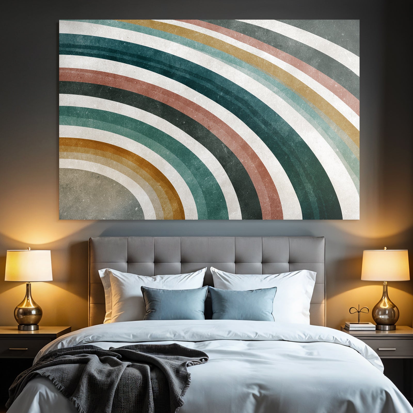 Stylisierte Abstrakte Design Mit Gekuerrten Linien Auf Texturiertem Hintergrund