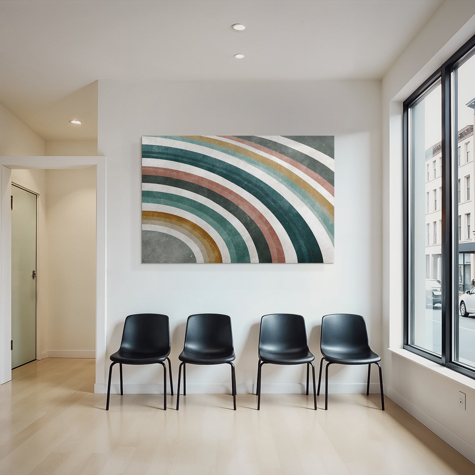 Stylisierte Abstrakte Design Mit Gekuerrten Linien Auf Texturiertem Hintergrund