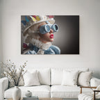 Stylisierte Portraet Mit Hut Und Goggles Fashion Accessoires