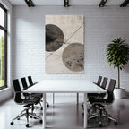 Abstractes Design Zwei Grosse Kreise Mit Texturiertem Hintergrund