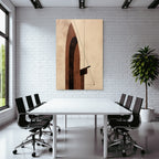 Abstrakte Kunst Geometrische Formen Erdtoene Minimalistisch Wohnarchitektur