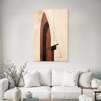 Abstrakte Kunst Geometrische Formen Erdtoene Minimalistisch Wohnarchitektur