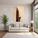 Abstrakte Kunst Geometrische Formen Erdtoene Minimalistisch Wohnarchitektur