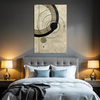 Abstrakte Kunst Mit Geometrischen Formen Auf Texturiertem Hintergrund