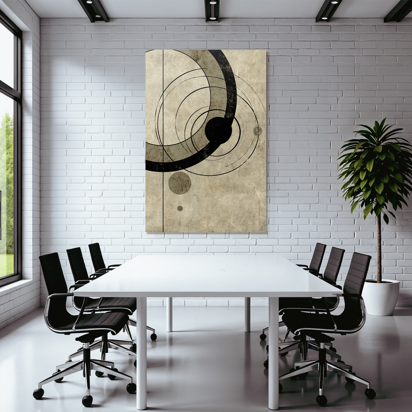 Abstrakte Kunst Mit Geometrischen Formen Auf Texturiertem Hintergrund