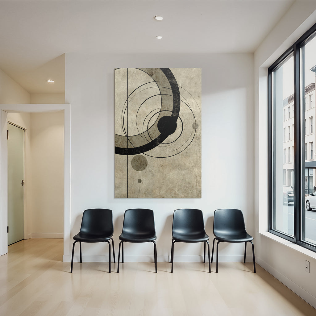 Abstrakte Kunst Mit Geometrischen Formen Auf Texturiertem Hintergrund