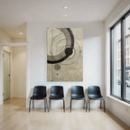 Abstrakte Kunst Mit Geometrischen Formen Auf Texturiertem Hintergrund