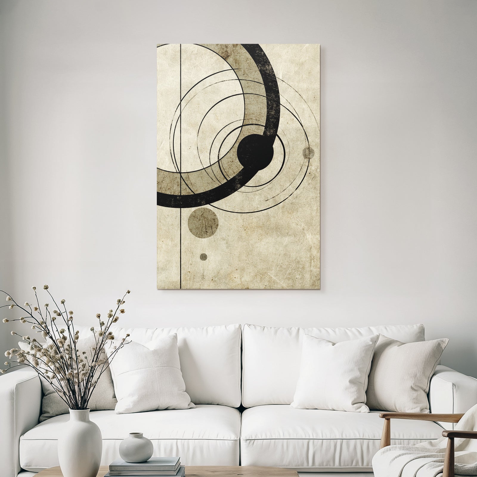 Abstrakte Kunst Mit Geometrischen Formen Auf Texturiertem Hintergrund