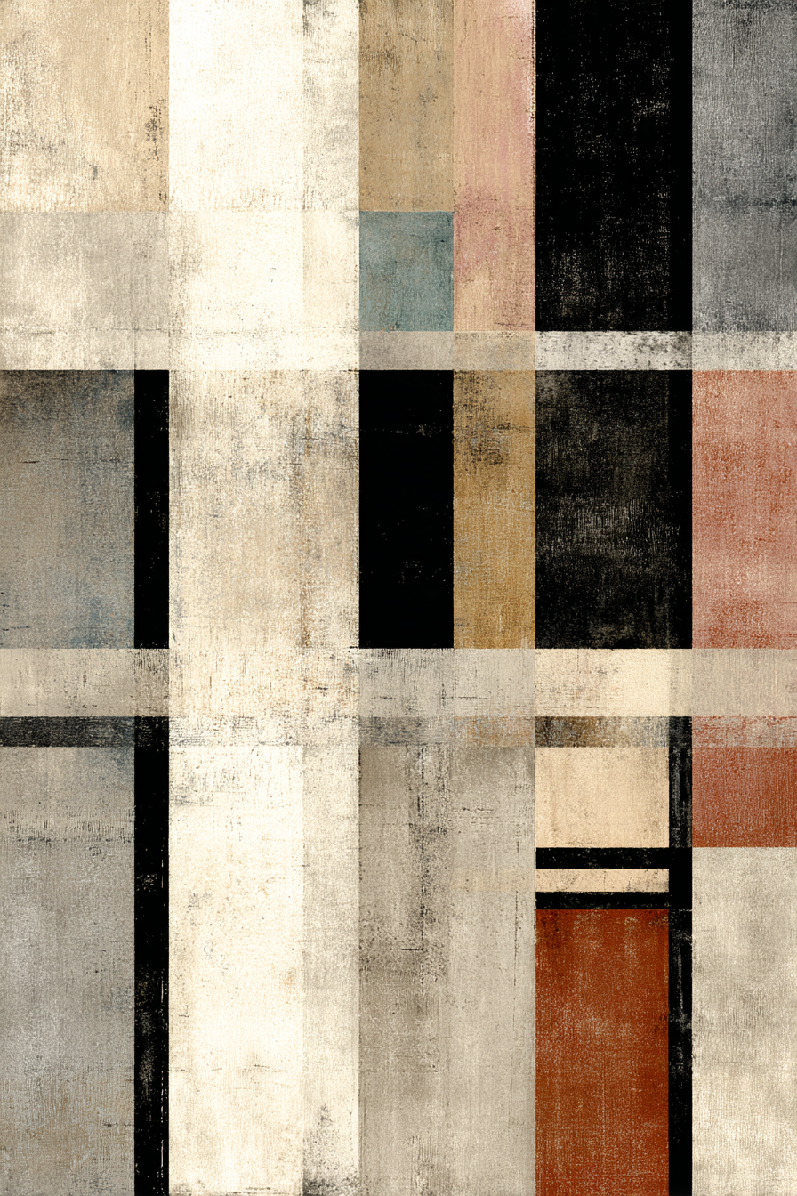Abstrakte Zusammensetzung Mit Farbigen Geomatischen Formen | Fine Art und Malerei | Kunstgattungen