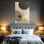 Abstraktes Design Geometrische Formen Schwarz Grau Beige