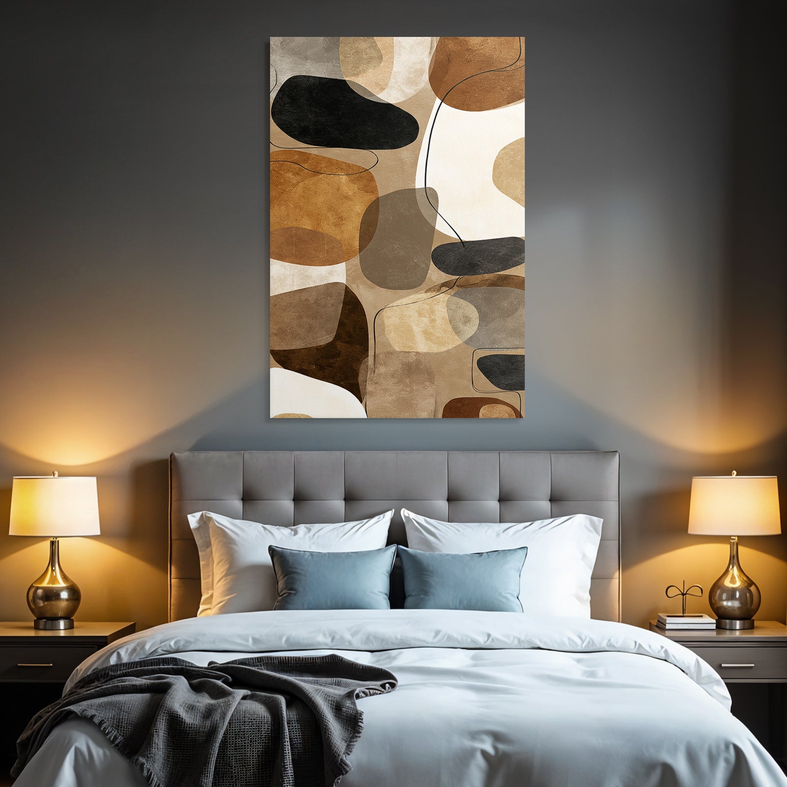 Abstraktes Design Organische Formen Moderne Kunst Beruhigende Farben