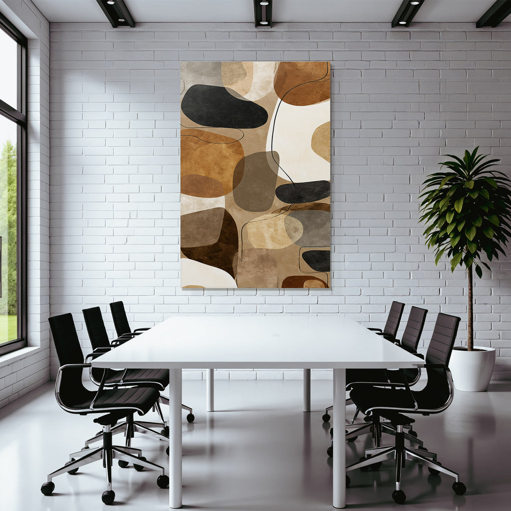 Abstraktes Design Organische Formen Moderne Kunst Beruhigende Farben