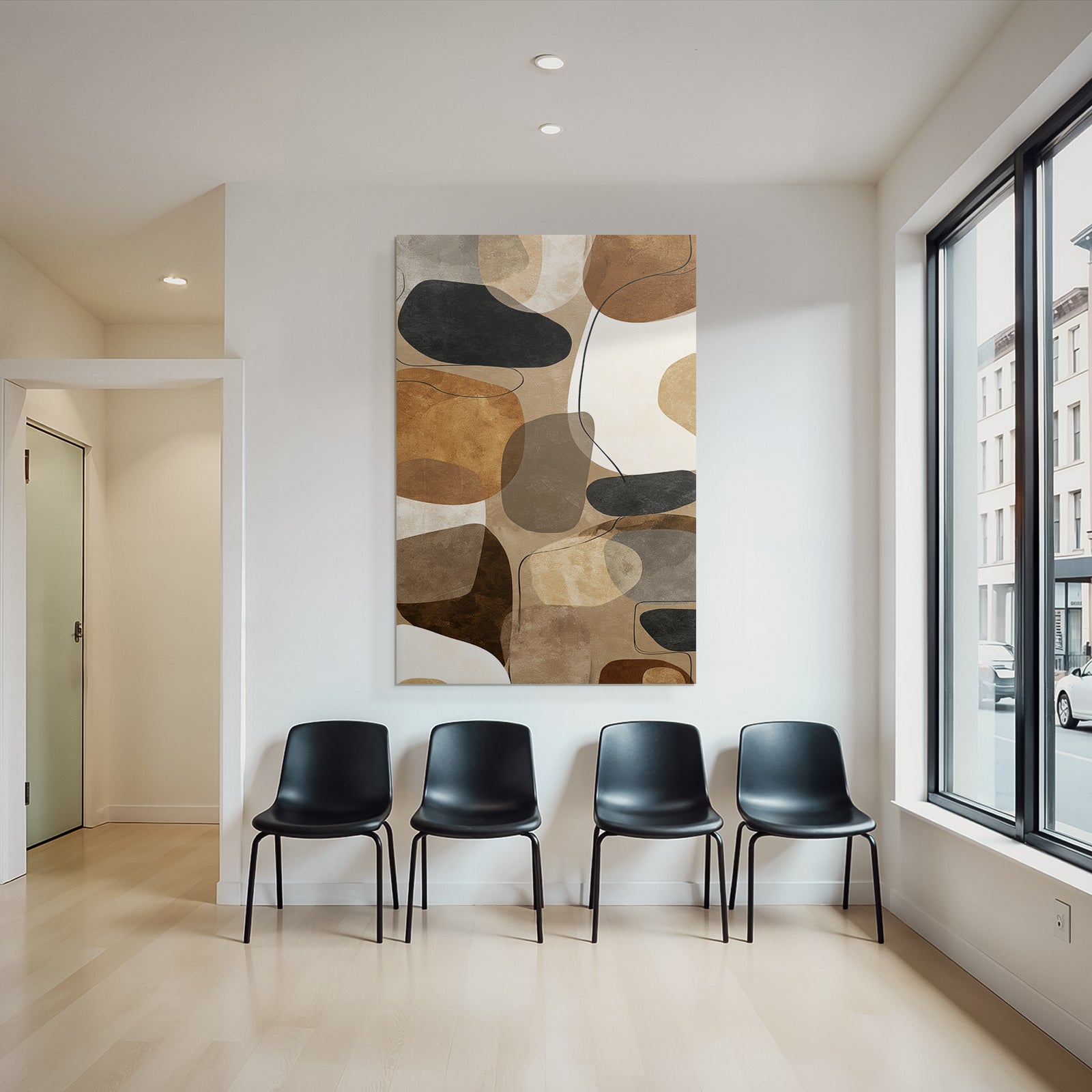 Abstraktes Design Organische Formen Moderne Kunst Beruhigende Farben