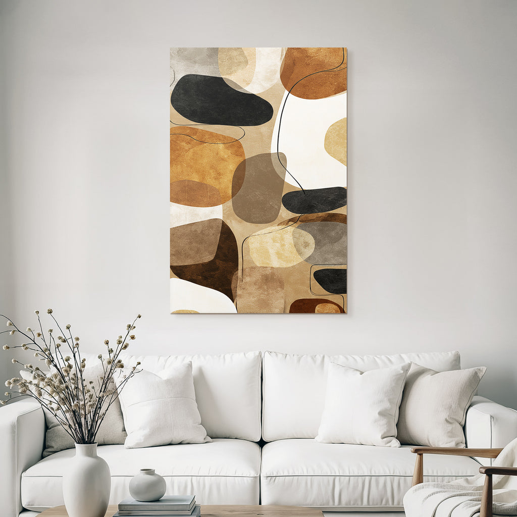 Abstraktes Design Organische Formen Moderne Kunst Beruhigende Farben
