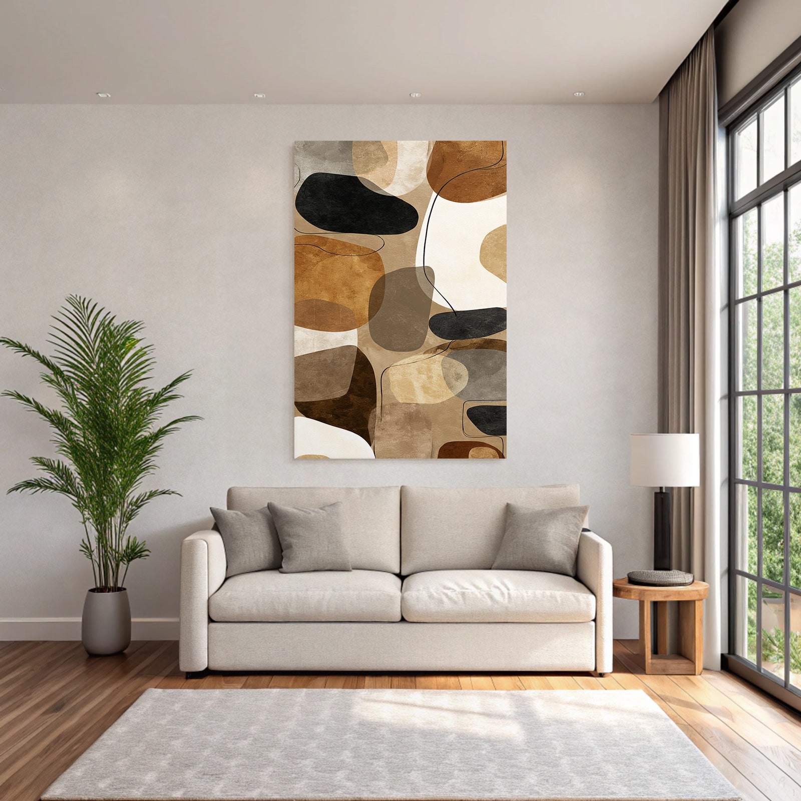 Abstraktes Design Organische Formen Moderne Kunst Beruhigende Farben