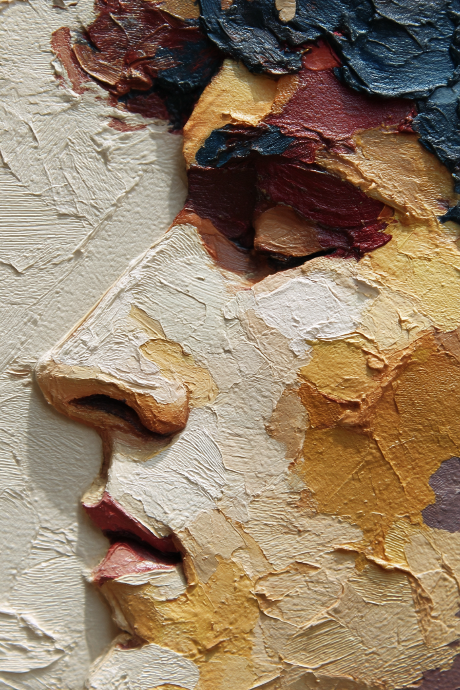 Abwstrakte Face Mit Reichen Farben Und Texturen | Fine Art und Malerei | Kunstgattungen