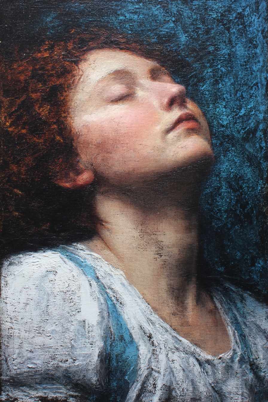 Frau Mit Neigung Des Kopfes Und Geschlossenen Augen | Fine Art und Malerei | Kunstgattungen