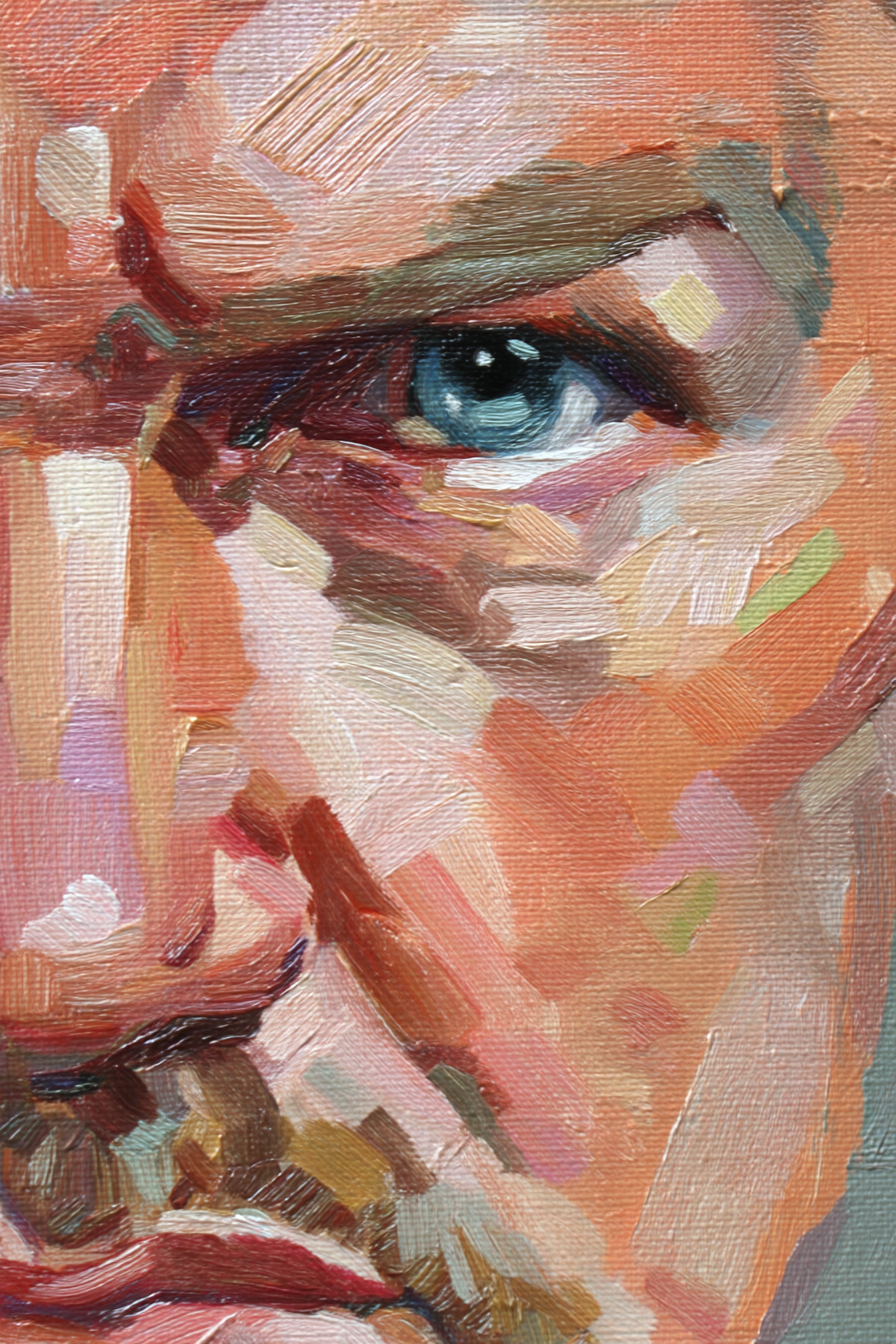 Gecloseup Von Portrait Holz Und Proportion Sdetails | Fine Art und Malerei | Kunstgattungen