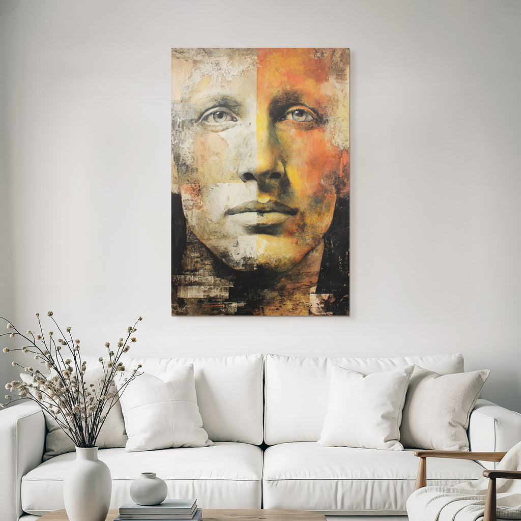 Kuenstlerische Darstellung Eines Faces Mit Contrastreichem Design