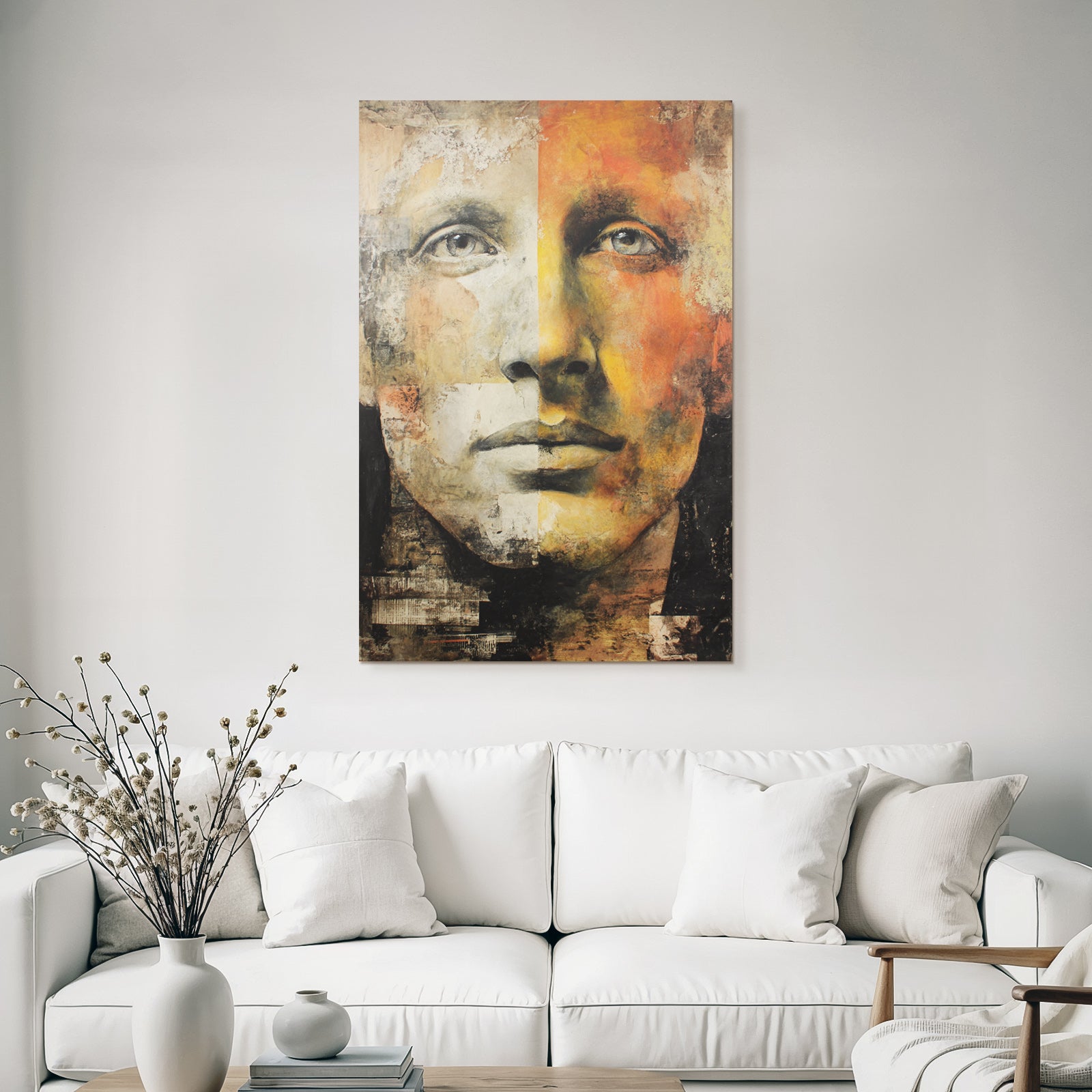 Kuenstlerische Darstellung Eines Faces Mit Contrastreichem Design