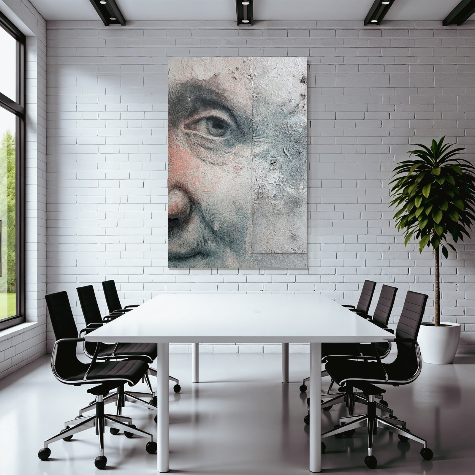 Nahaufnahme Kunstwerk Des Faces Mit Texturen Und Farben