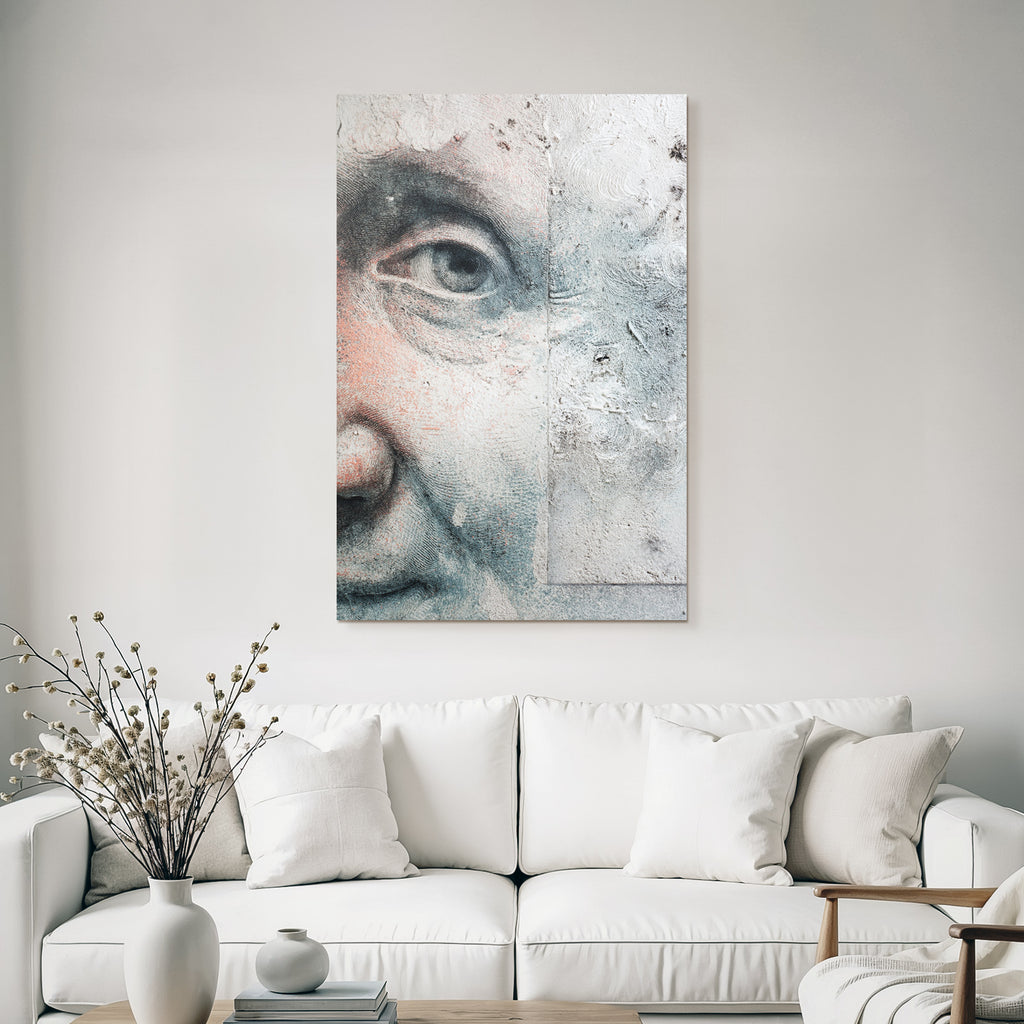 Nahaufnahme Kunstwerk Des Faces Mit Texturen Und Farben