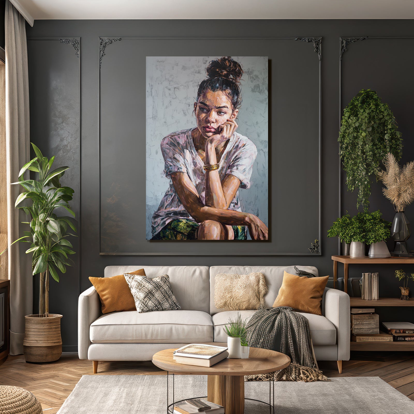 Portrait Schmerzhafter Menschen In Nachdenklicher Pose