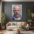 Rugged Mann Portrait Oelmalerei Kunstwerk