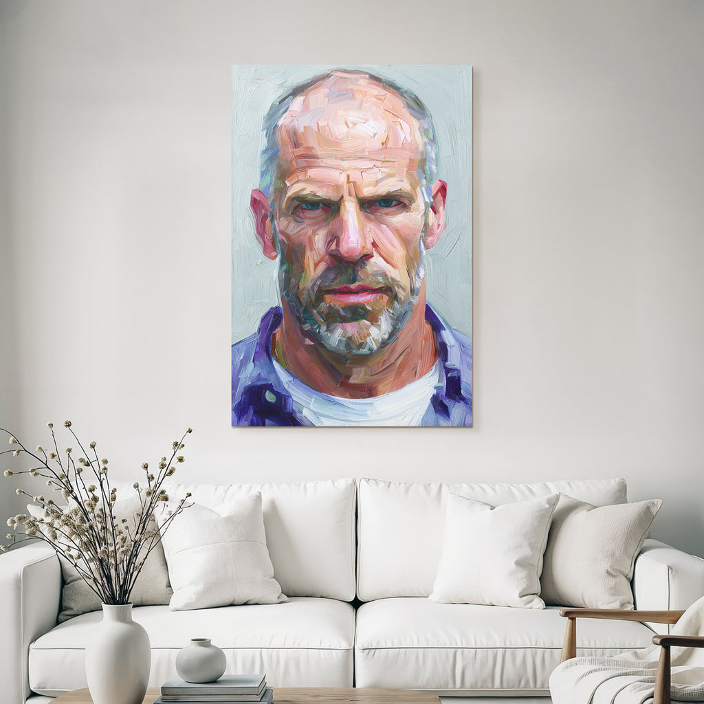 Rugged Mann Portrait Oelmalerei Kunstwerk