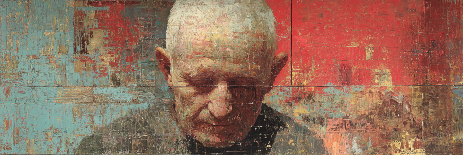 Abstractes Portraet Reflektierende Person Mit Reichem Hintergrund | Fine Art und Malerei | Kunstgattungen