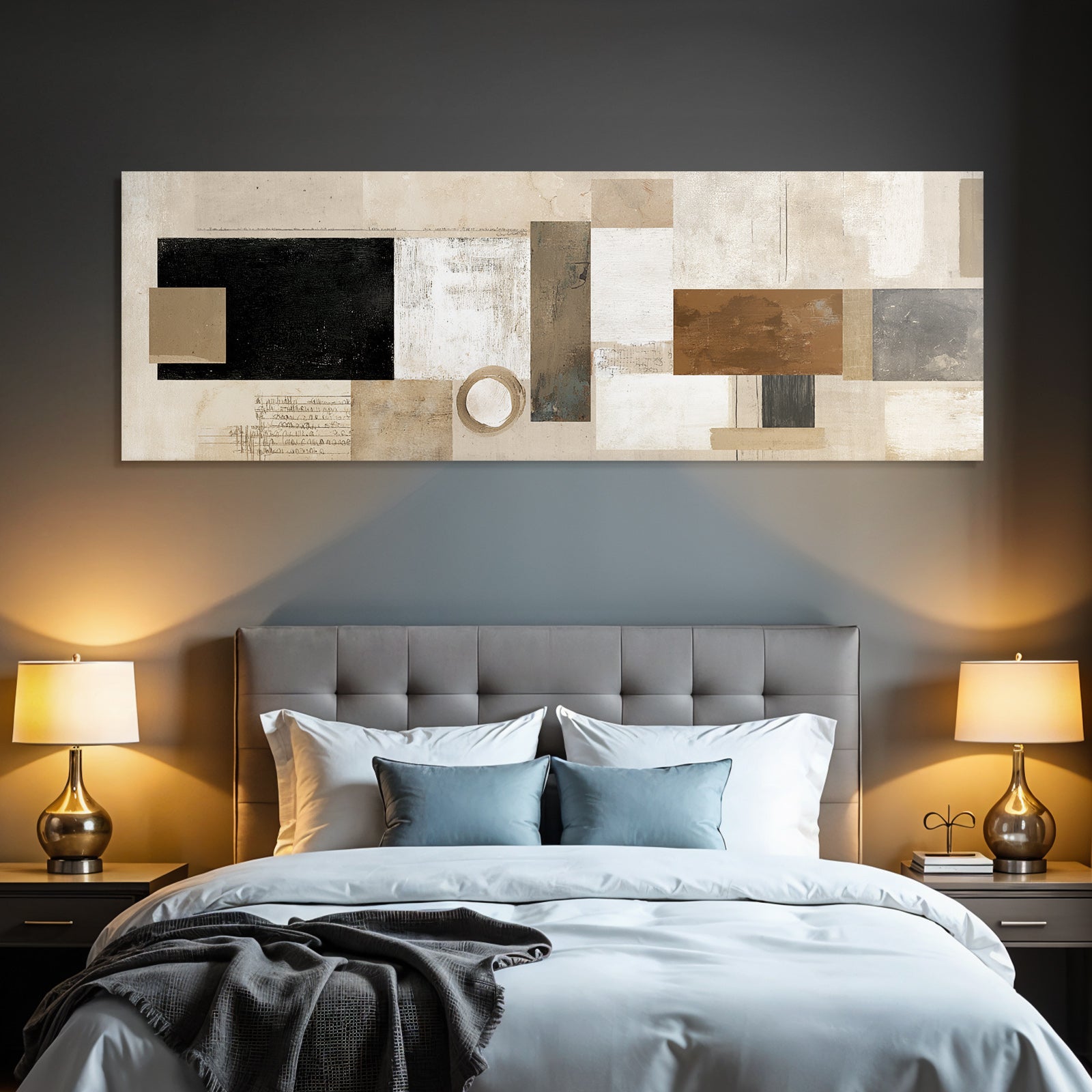 Abstrakte Geometrische Kunst Mit Neutrale Farben