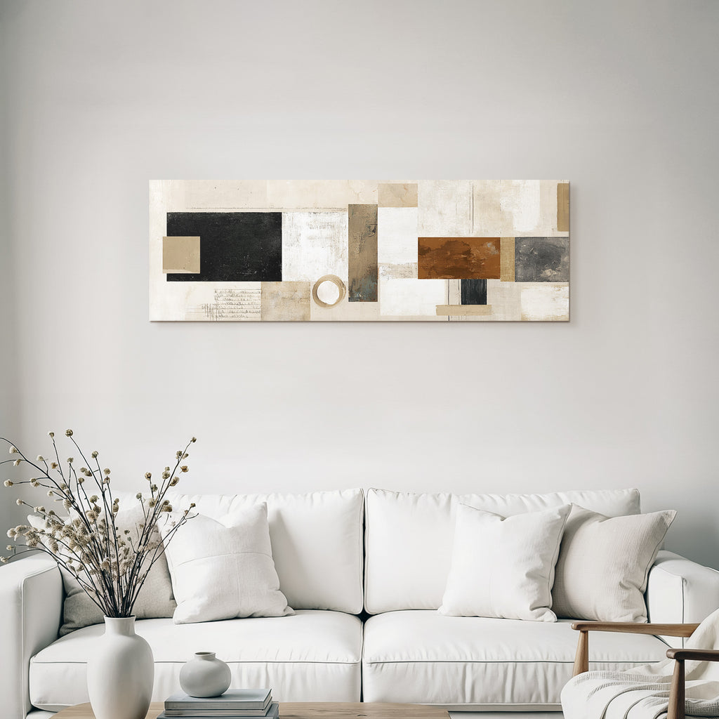 Abstrakte Geometrische Kunst Mit Neutrale Farben