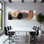 Abstrakte Kunst Runde Formen Braun Beige Rosa Minimalismus